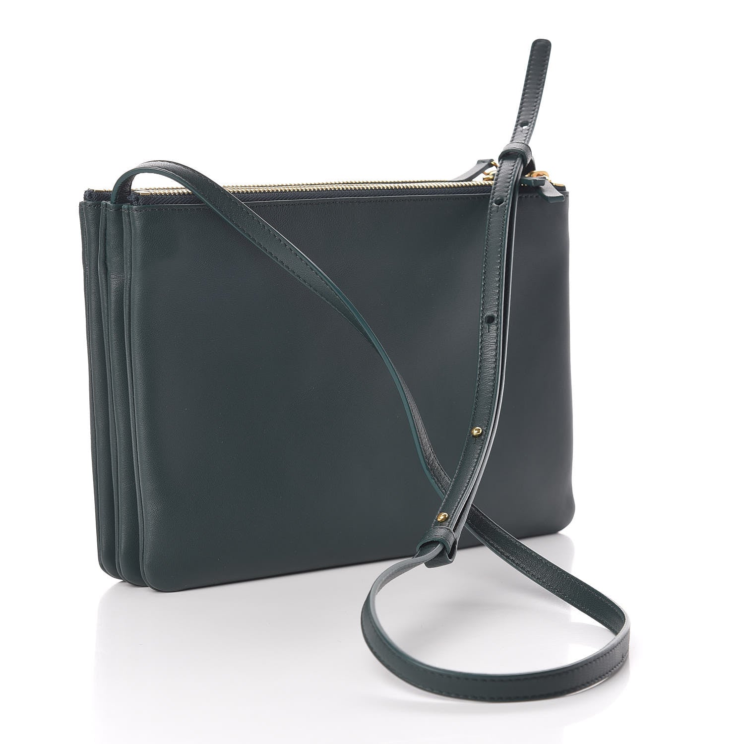 Celine Lambskin Large Trio Crossbody Bag Amazone 3 of 12