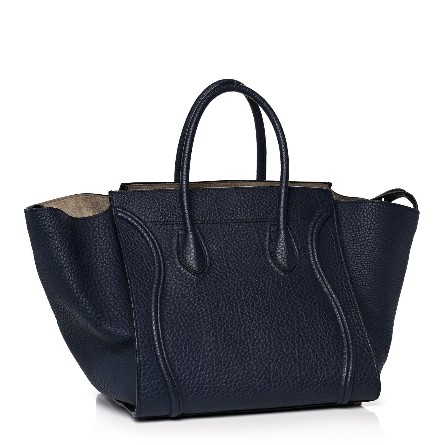 Celine Bullhide Calfskin Medium Phantom Luggage Navy Blue 3 of 14