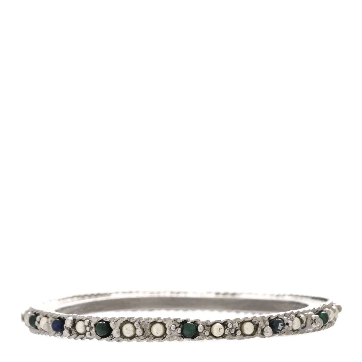 Ruthenium Pearl Bead Bangle
