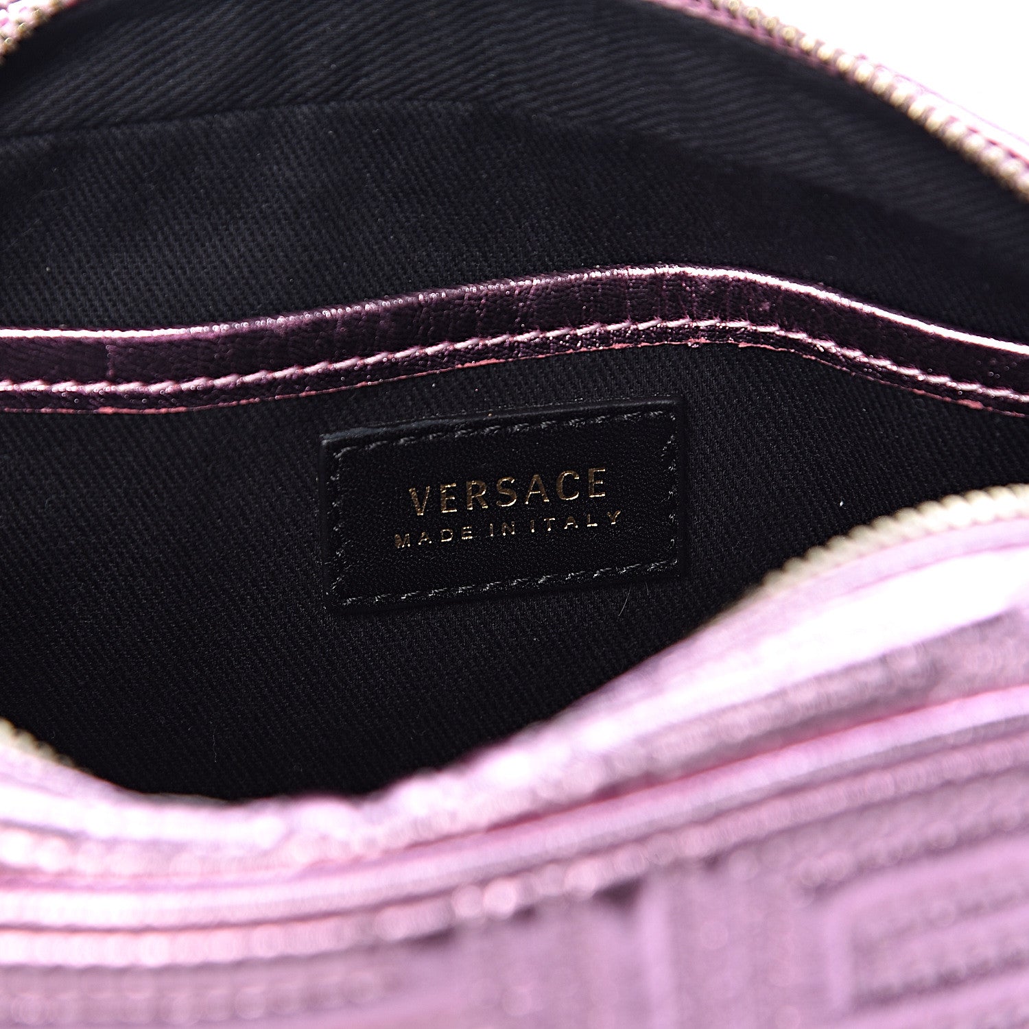 Versace Metallic Nappa Quilted Icon Camera Bag Rosa 6 of 9