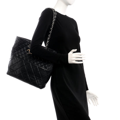 Chanel Calfskin Quilted In The Business North South Tote Black 2 of 7