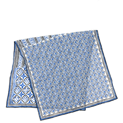 Louis Vuitton Cotton Monogram Giant By The Pool Square Scarf Blue 2 of 3