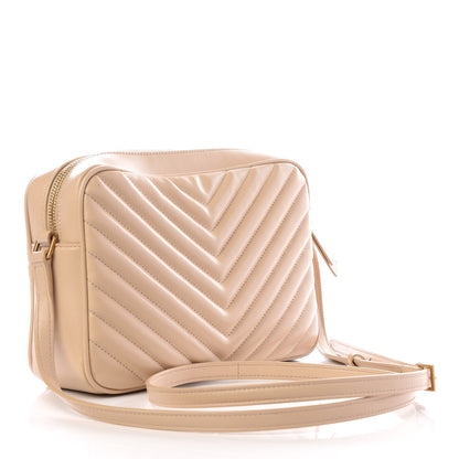 Saint Laurent Calfskin Matelasse Monogram Lou Camera Bag Nude Powder 2 of 8