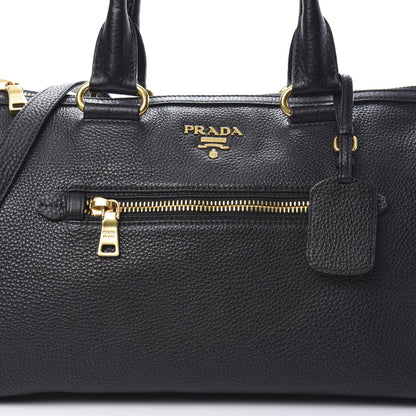 Prada Vitello Daino Shopping Satchel Black 8 of 14