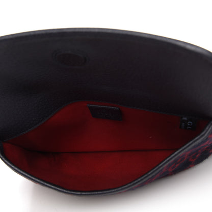 Gucci Covered Wool GG Monogram Slim Belt Bag Navy Red 5 of 10