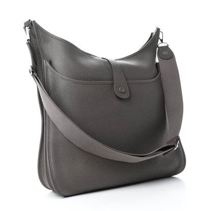 Hermes Taurillon Clemence Evelyne III TGM Etain 3 of 10