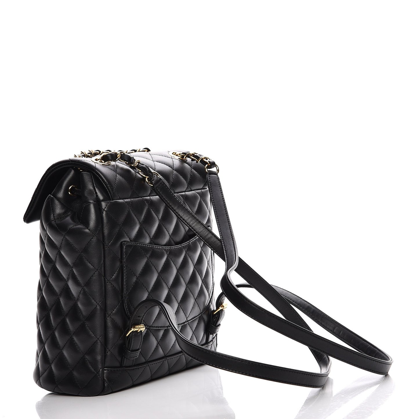Calfskin Quilted Small Urban Spirit Backpack Black