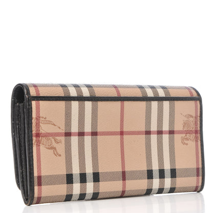 Burberry Haymarket Check Continental Wallet Chocolate 3 of 11