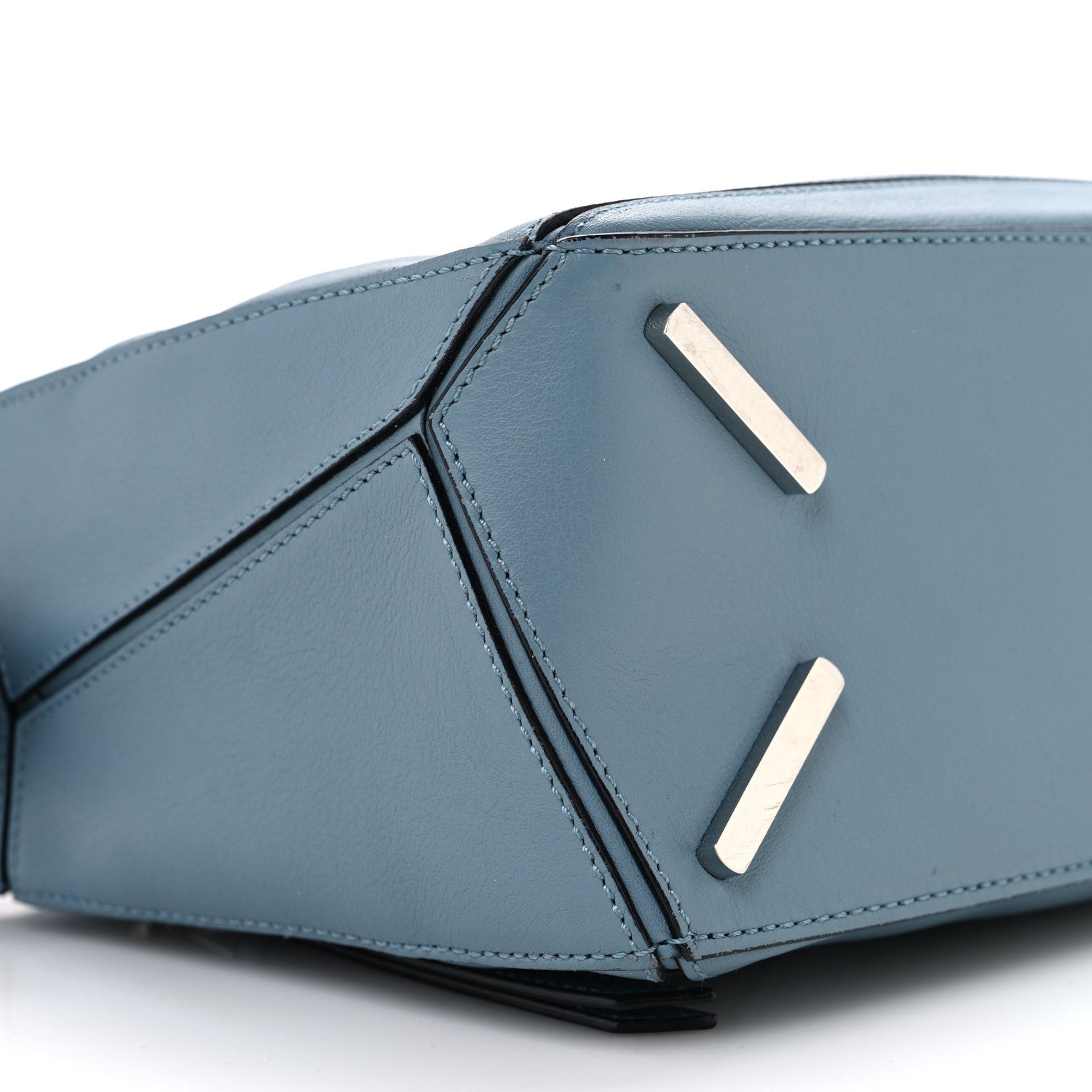 Loewe Calfskin Small Puzzle Bag Stone Blue 10 of 10