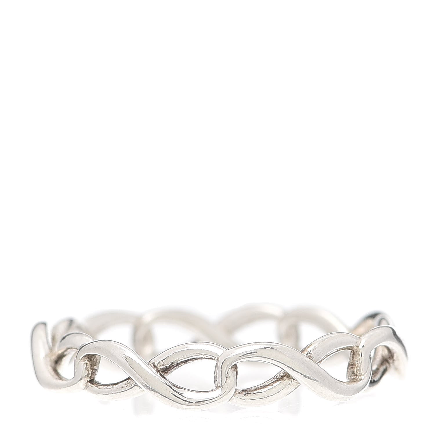 Tiffany Sterling Silver Narrow Infinity Band Ring 58 8.25 3 of 6