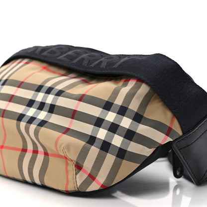 Burberry Nylon Vintage Check Sonny Bum Bag Archive Beige Black 8 of 8