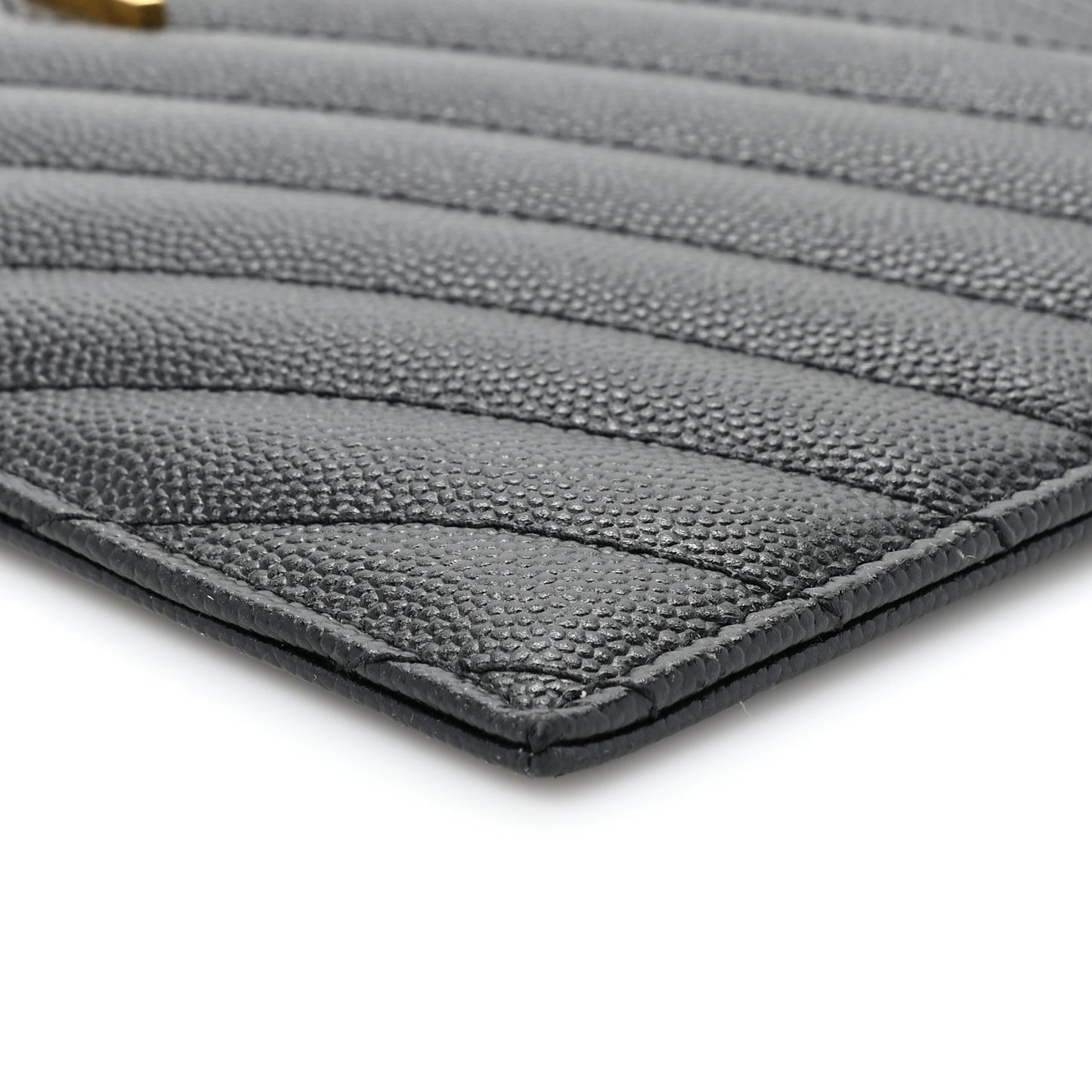 Grain De Poudre Chevron Monogram Large Bill Pouch Black