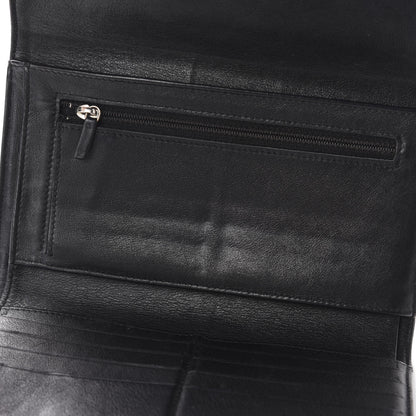 Chanel Caviar Sevruga CC Large Gusset Flap Wallet Black 8 of 11