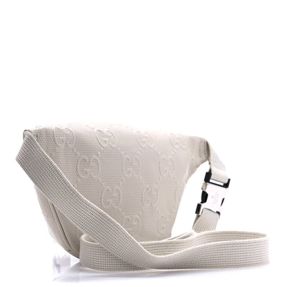 Gucci Calfskin GG Tennis Embossed Belt Bag Mystic White 3 of 9