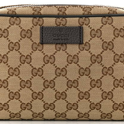 Gucci Monogram Dollar Calfskin Belt Bag Beige Ebony Testa di Moro Marrone Scuro 8 of 15
