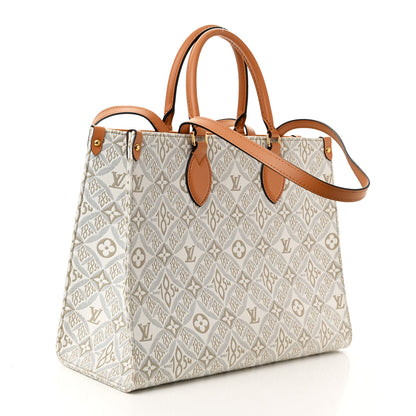 Louis Vuitton Jacquard Since 1854 Onthego MM Creme 3 of 9