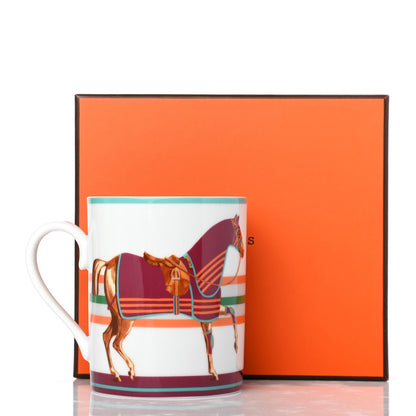 Hermes Porcelain Cheval A La Couverture Mug 8 of 8
