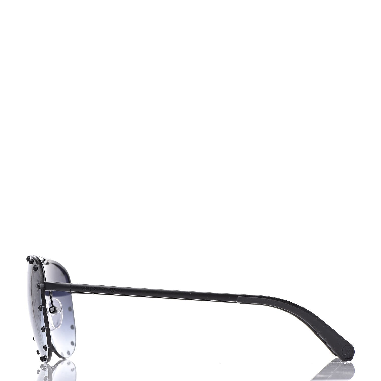 Louis Vuitton Monogram The Party Aviator Sunglasses Z0971U Black 3 of 10