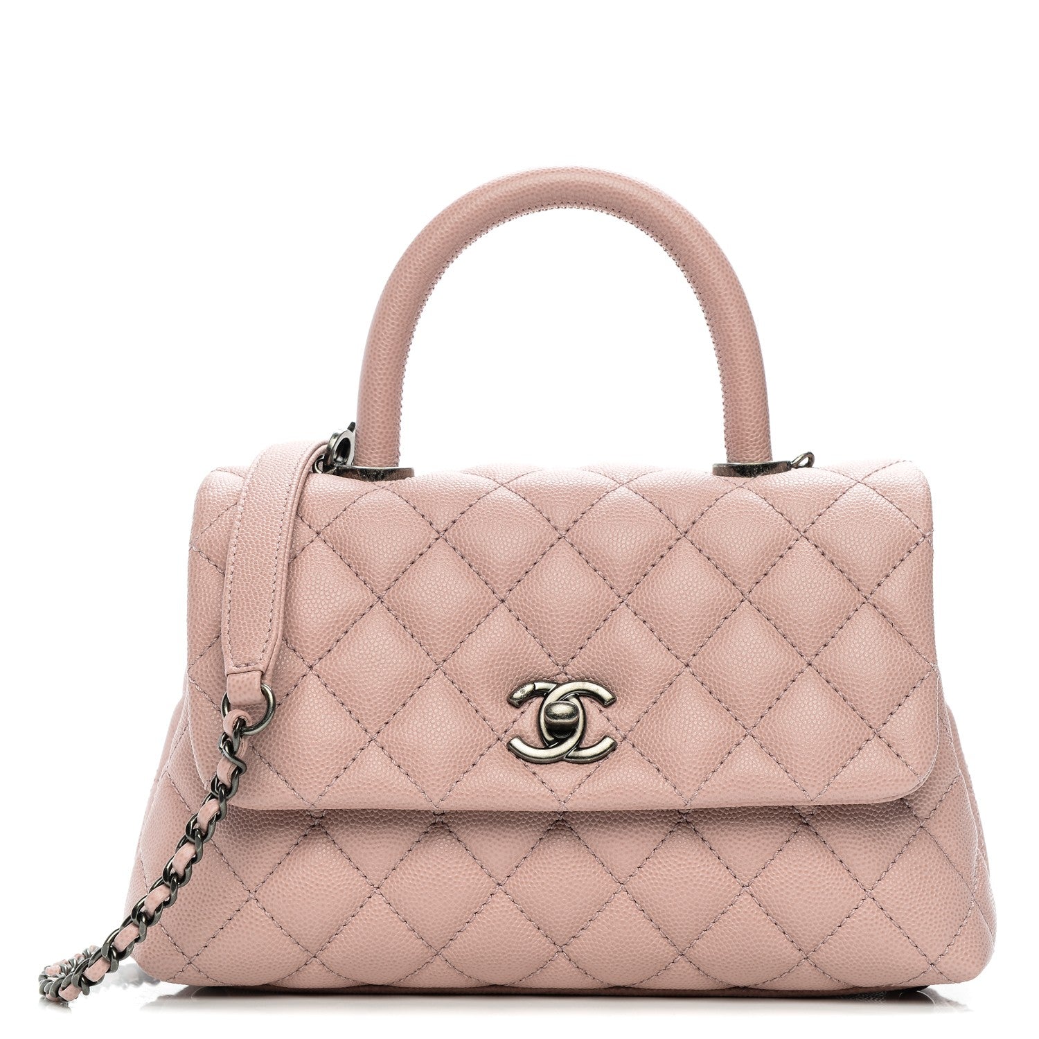 Chanel Caviar Quilted Mini Coco Handle Flap Pink 1 of 9