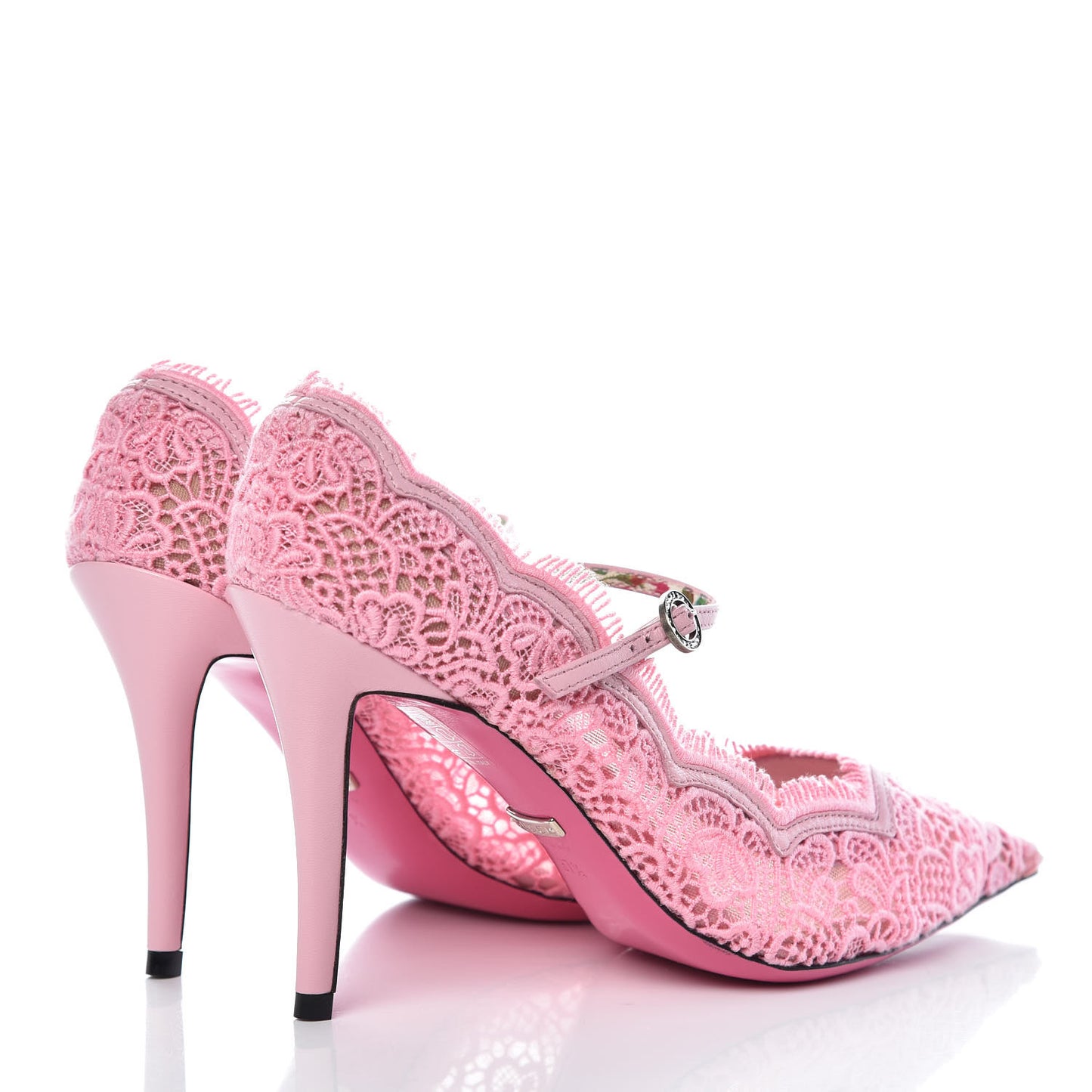 Lace Pizzo Venice Pumps 37.5 Sugar Pink