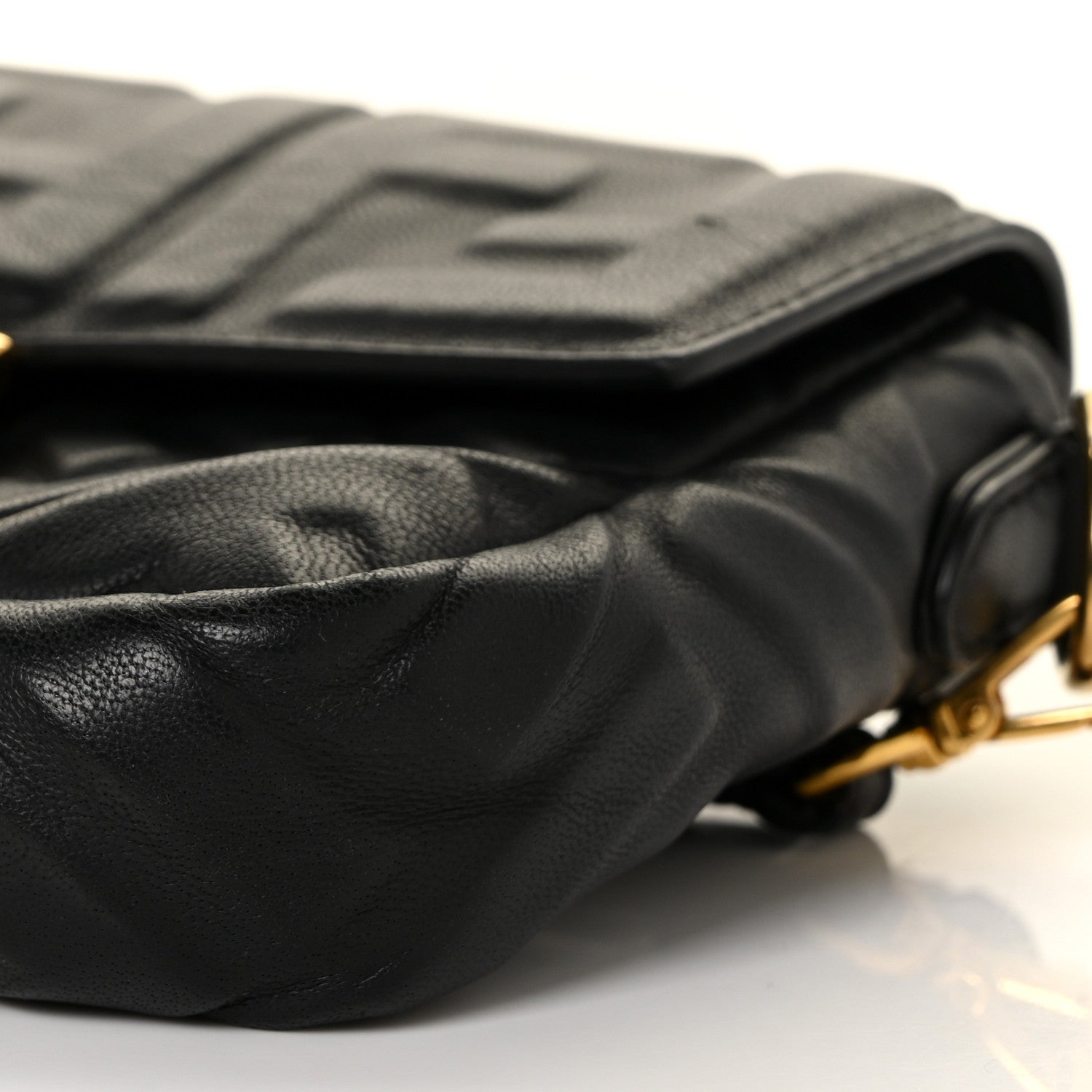 Fendi Nappa FF 1974 Embossed Mini Baguette Black 8 of 8