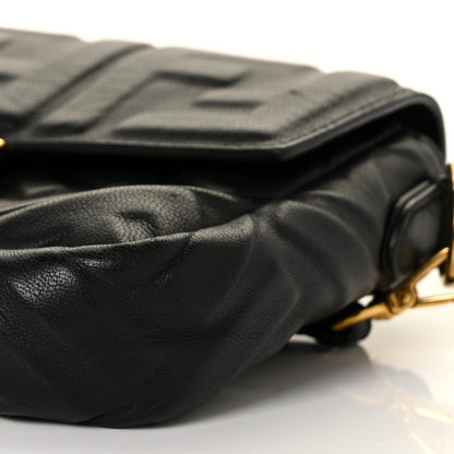 Fendi Nappa FF 1974 Embossed Mini Baguette Black 8 of 8