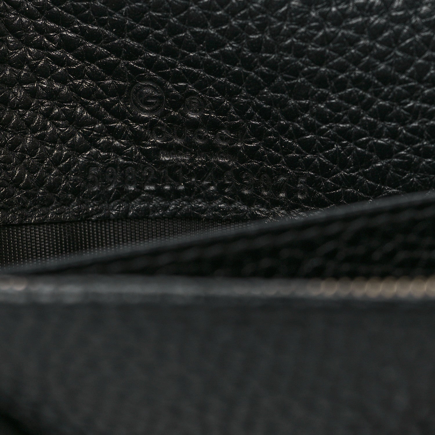 Gucci Pebbled Calfskin Soho Wallet on Chain Black 6 of 9