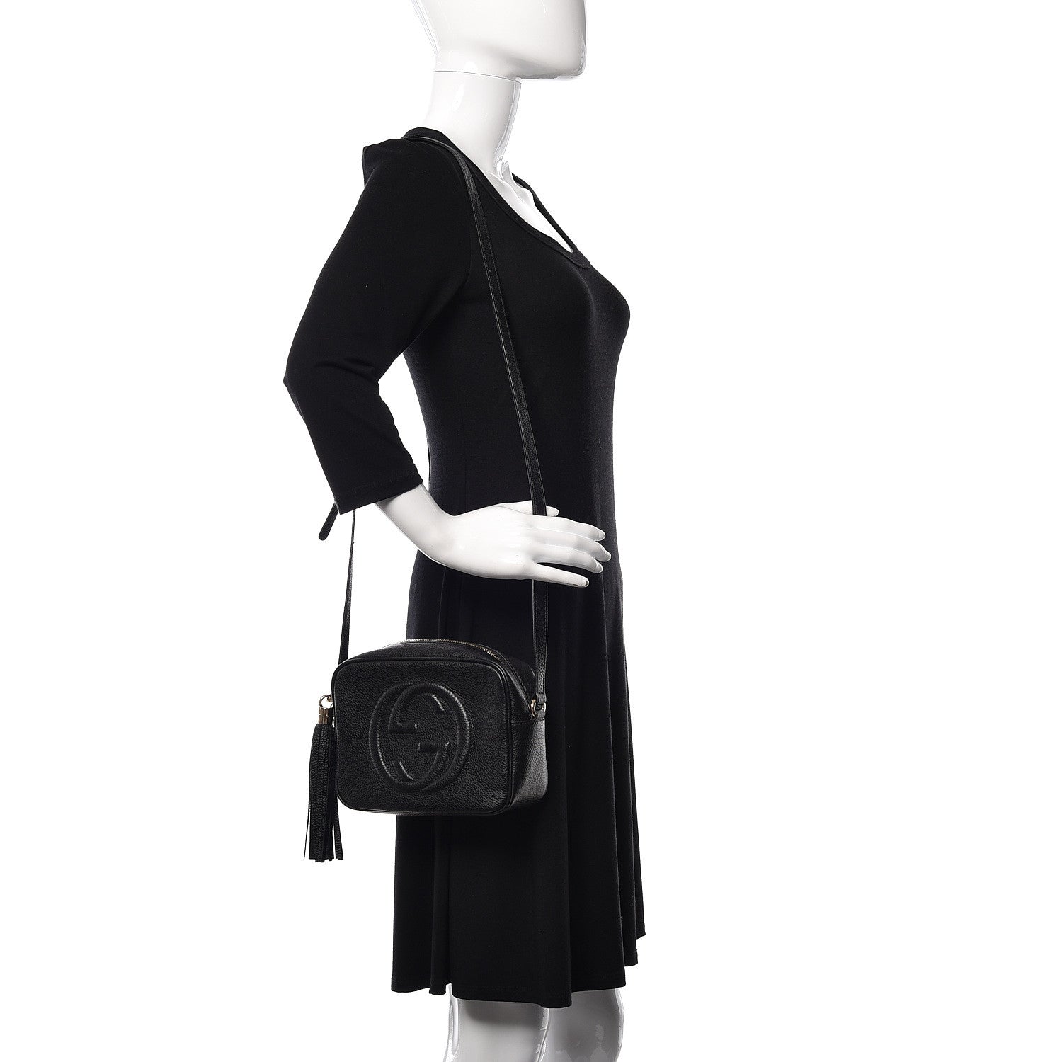 Gucci Pebbled Calfskin Small Soho Disco Bag Black 2 of 10