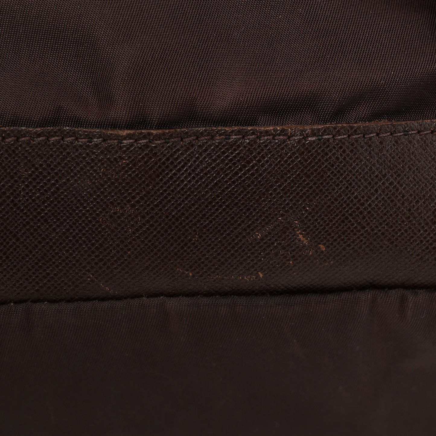 Nylon Vela Saffiano Medium Backpack Ebano