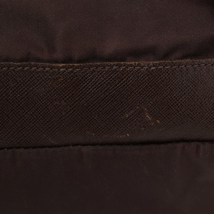 Prada Nylon Vela Saffiano Medium Backpack Ebano 17 of 17