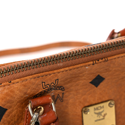 MCM Visetos Mini Boston Bag Cognac 19 of 28