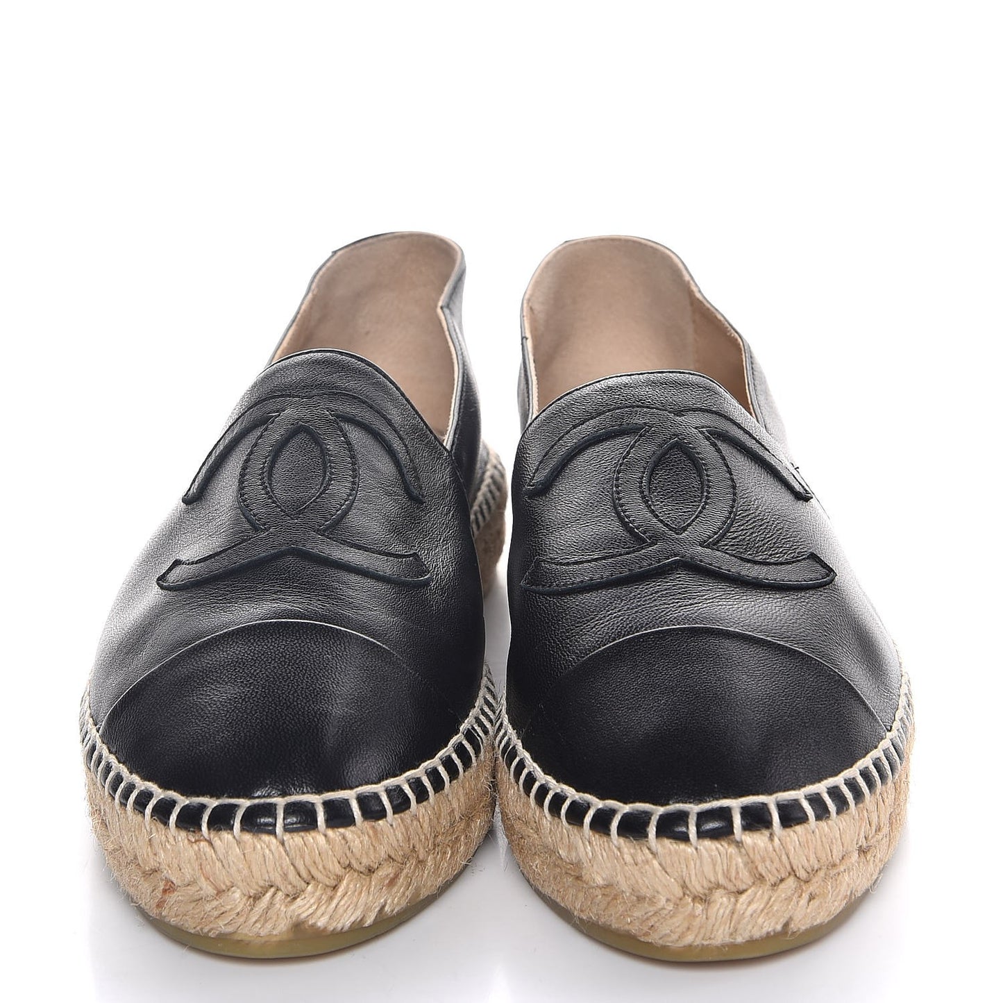 Lambskin CC Espadrilles 38 Black