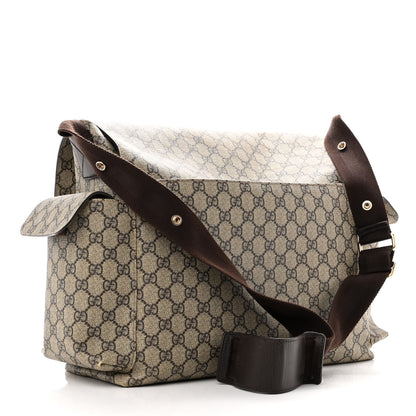 Gucci GG Plus Monogram Messenger Diaper Bag Dark Brown 4 of 13