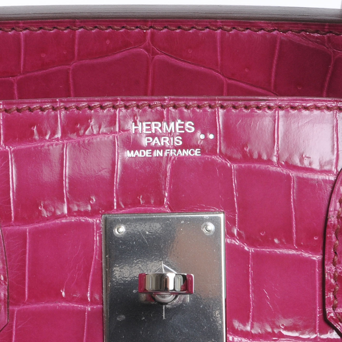 Hermes Niloticus Crocodile Birkin 30 Rose Tyrien 7 of 9