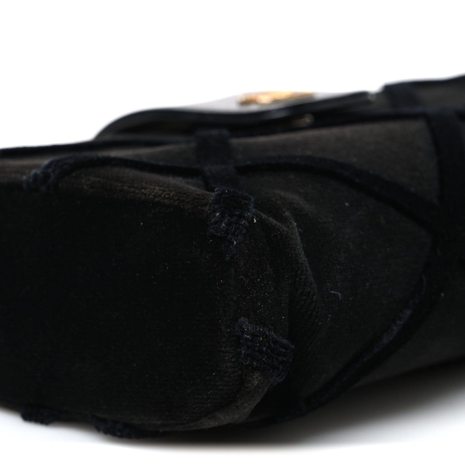 Chanel Velvet Quilted Small Clutch With Chain  Black 10 of 12