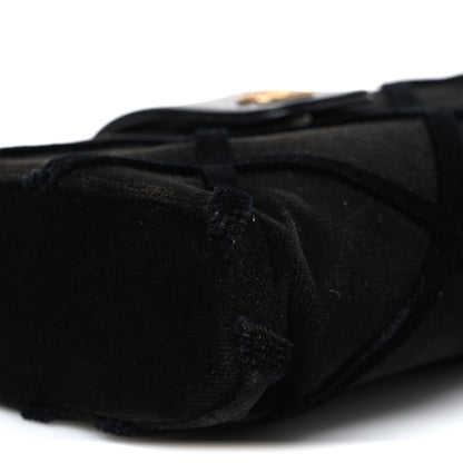 Chanel Velvet Quilted Small Clutch With Chain  Black 10 of 12