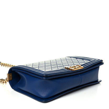 Chanel Lambskin Quilted New Medium Boy Flap Dark Blue 3 of 8