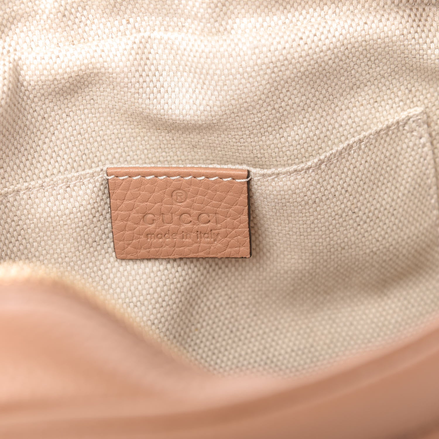 Gucci Pebbled Calfskin Small Soho Disco Bag Rose Beige 8 of 10