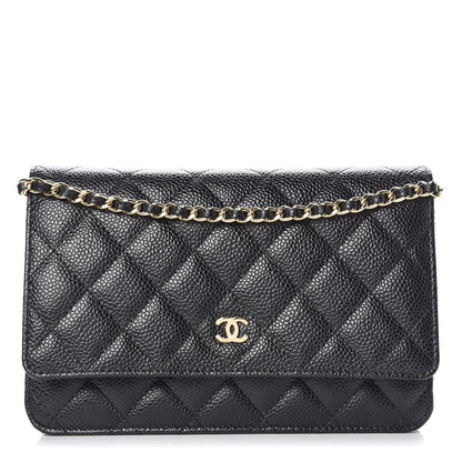 Chanel Caviar Quilted Wallet On Chain WOC Black 1 of 9