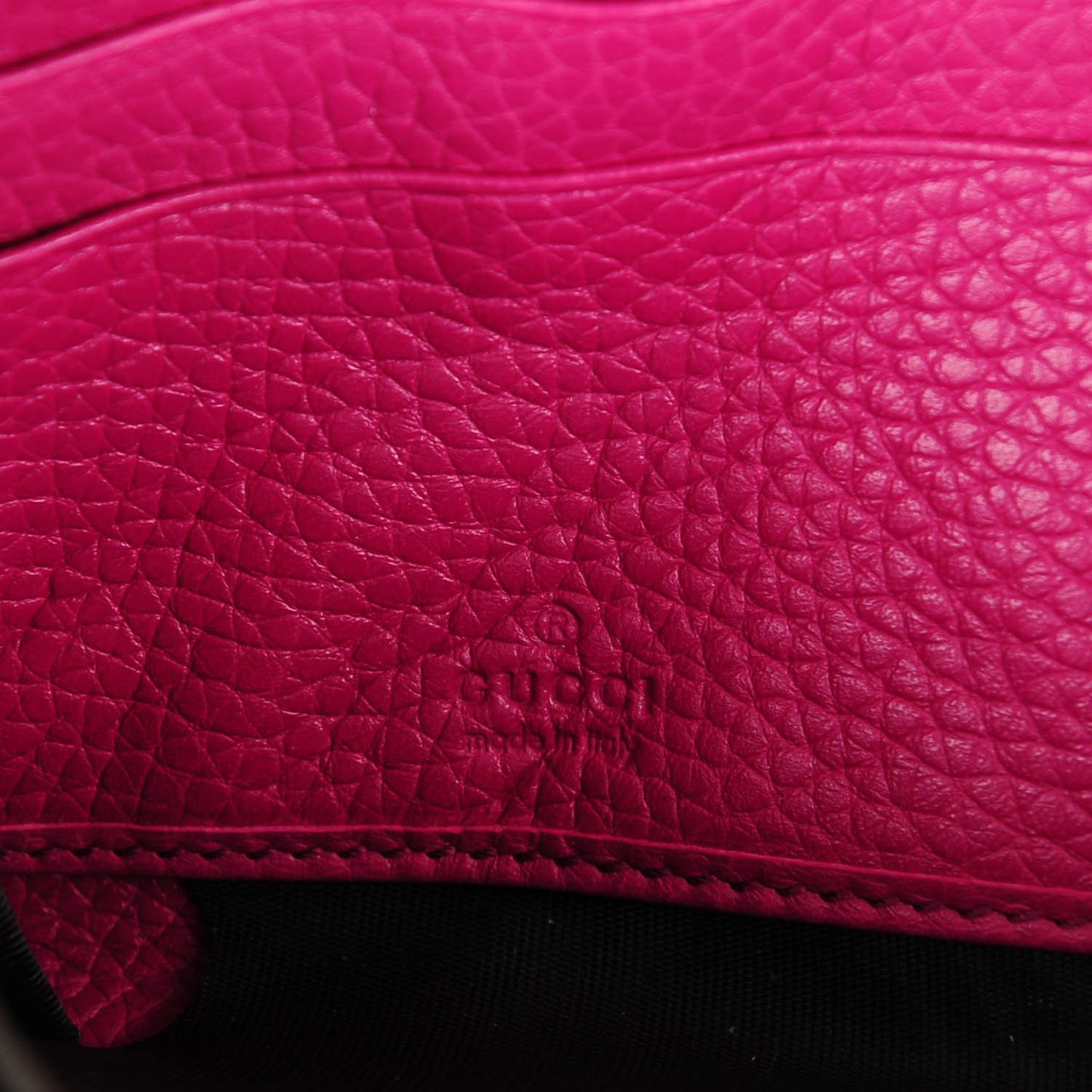 Pebbled Calfskin Soho Zip Around Wallet Bright Bougainvillea