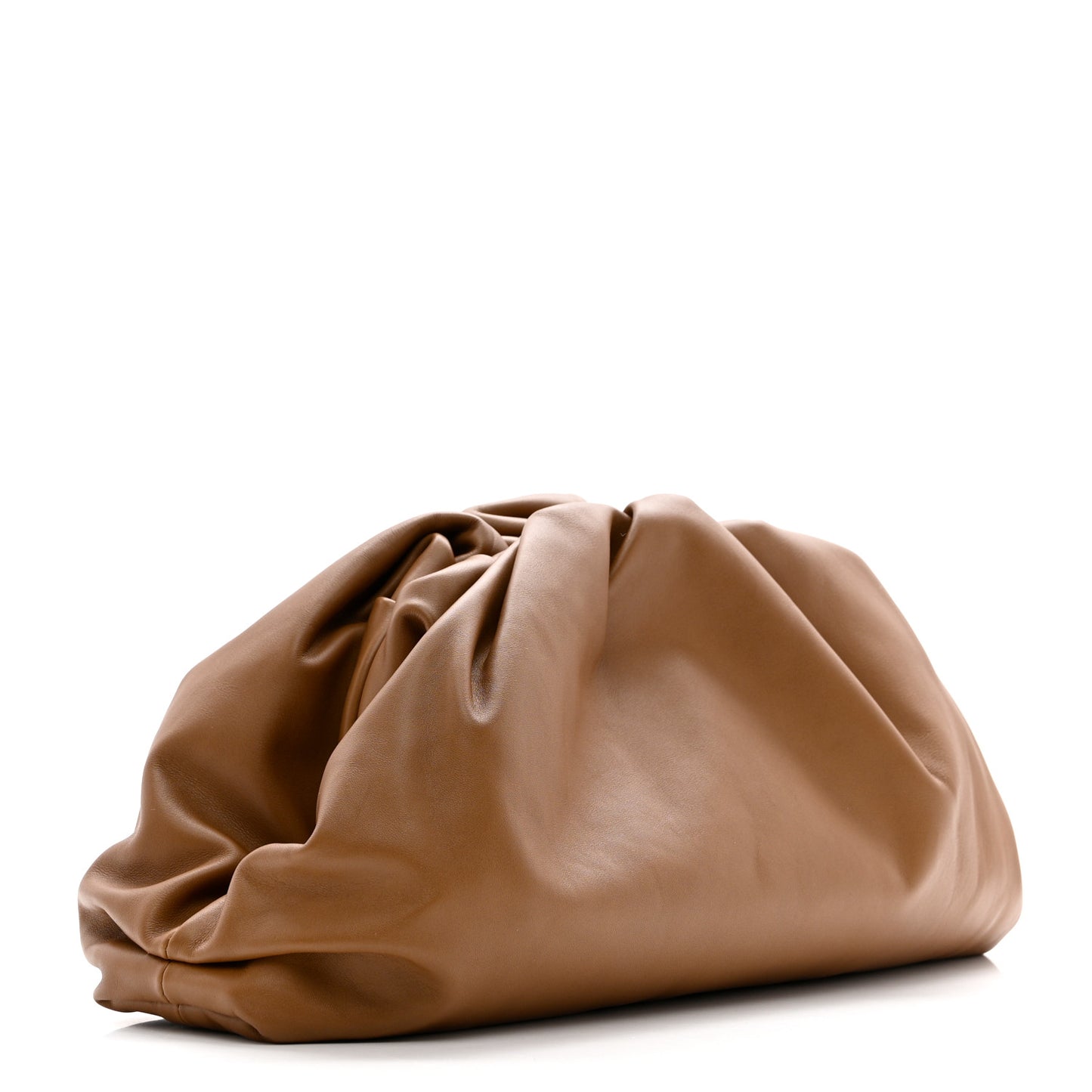 Smooth Butter Calf The Pouch Oversized Clutch Cammello