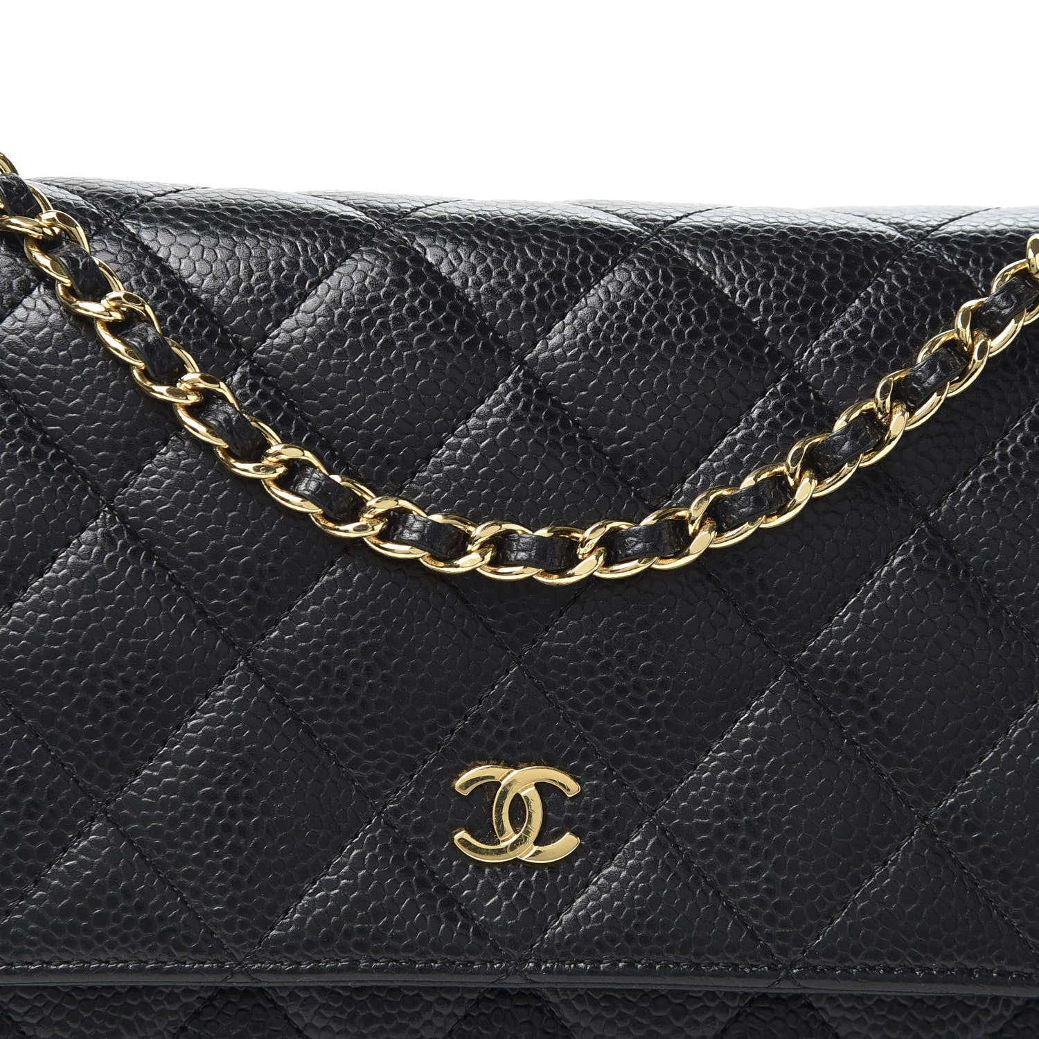 Chanel Caviar Quilted Wallet On Chain WOC Black 9 of 9