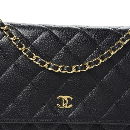 Chanel Caviar Quilted Wallet On Chain WOC Black 9 of 9