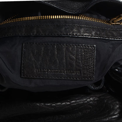 Alexander Wang Pebbled Lambskin Diego Bucket Bag Black Antique Brass Hardware 6 of 7