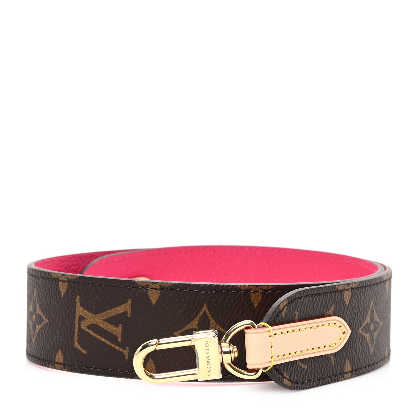 Monogram Bandouliere Shoulder Strap Hot Pink