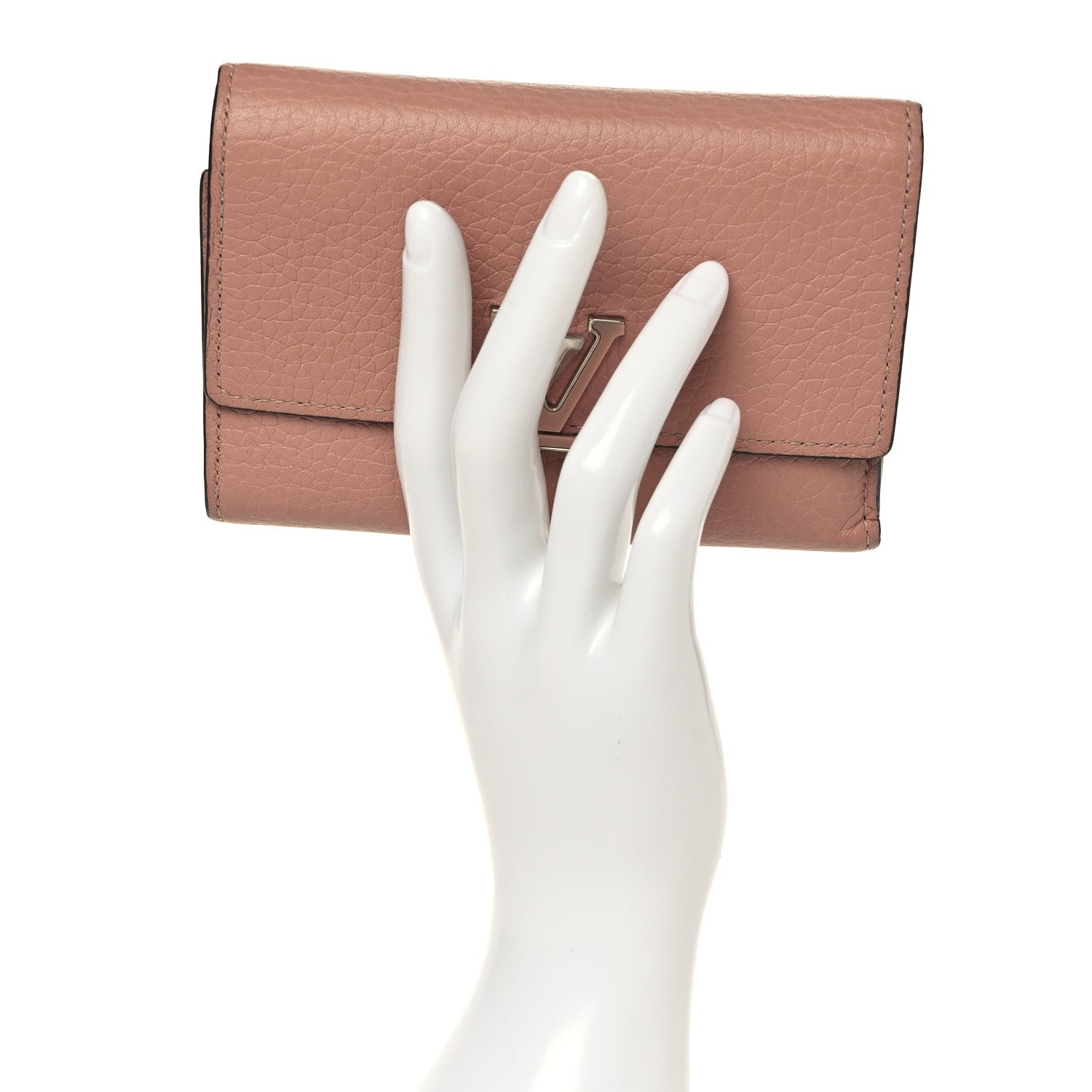 Louis Vuitton Taurillon Capucines Compact Wallet Magnolia 2 of 8