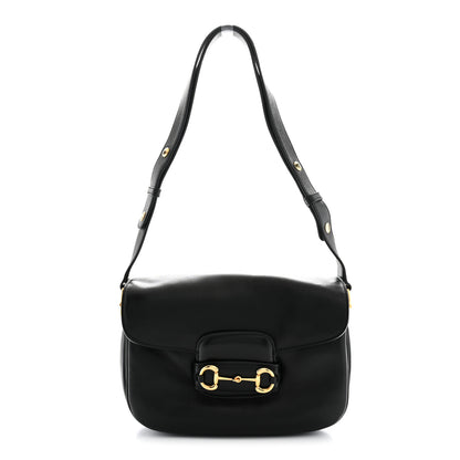 Gucci Calfskin Horsebit 1955 Aura Small Shoulder Bag Black 1 of 11
