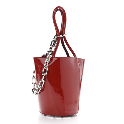 Alexander Wang Patent Roxy Mini Chain Bucket Red Silver Hardware 4 of 12