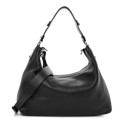 Gucci Calfskin Icon Bit Medium Hobo Black 1 of 12