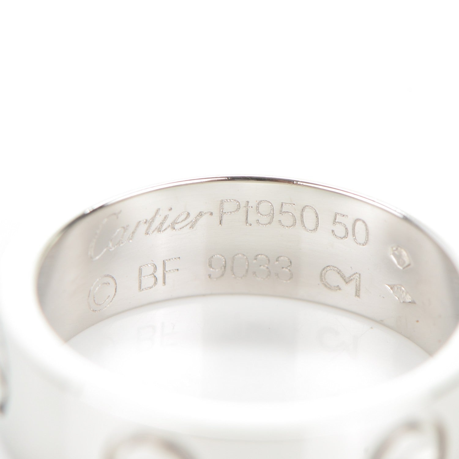 Cartier Platinum 5.5mm LOVE Ring 50 5.25 4 of 4